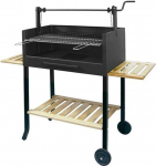 Imex der Fuchs 71504 - ratastega grillimispikendused ja grill, tsingitud teras 135 x 75 x 42 cm, v&auml;rv: must