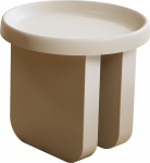 BUZUEY &uuml;mmargune otselaud, kaasaegne otselaud, metallist aktsentlaud, v&auml;ike kohvilaud, unikaalne &uuml;mmargune aktsentlaud elutuppa, magamistuppa (valge, v&auml;ike ring: 59x50cm)