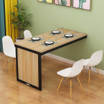 Wandmontierter Klapptisch f&uuml;r kleine R&auml;ume, schwebender Schreibtisch aus Holz f&uuml;r Wohnzimmer, Esszimmer, K&uuml;che und Terrasse, platzsparend, Balkon, Bar, Computertisch mit Finish