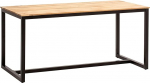 FineBuy S&ouml;&ouml;gitoa laud Akaatsia t&auml;ispuidust metallist s&ouml;&ouml;gilaud Loft stiilis k&ouml;&ouml;gilaud metallist jalgadega, puidust laud t&ouml;&ouml;stuslik s&ouml;&ouml;gilaud s&ouml;&ouml;gituba ristk&uuml;likukujuline