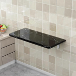 Schwebender, an der Wand montierter Klappschreibtisch f&uuml;r kleine R&auml;ume. Klapptisch f&uuml;r das Homeoffice, die K&uuml;che, das Esszimmer, das Arbeitszimmer, die Werkbank, der Computer-Arbeitsplatz.