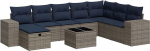 Garten-Sofagarnitur mit Stauraum & abnehmbaren Bez&uuml;gen - PE-Rattan, 55x53x34 cm - f&uuml;r Terrasse und Innenhof Model3325747