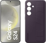 Samsung Galaxy S24 AI nutitelefon, 8 GB RAM, 128 GB m&auml;lu, marmorhall, tumelillat v&auml;rvi k&auml;epidemega &uuml;mbris.