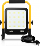 Sonnewelt LED ehitusvalgusti ehituslamp 1 x 100 W 10000 LM ehitusvalgusti IP66 veekindel LED t&ouml;&ouml;valgus 6000 K Cool White pistikuga, 3 m kaabel, kokkupandav statiiv siseruumides ja siseruumides kasutamiseks