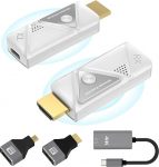 Traadita HDMI saatja ja vastuv&otilde;tja, HDMI traadita laiendaja video ja heli striimimiseks s&uuml;learvutist/arvutist/kaamerast monitorile/projektorile/telerile, 2.4G/5G raadio&uuml;lekanne, Plug & Play.