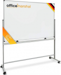 Office Marshal&reg; Professional Whiteboard, testiv&otilde;itja hindega 1,3, magnetiline ja kirjutatav, kaitsva lakitud pinnaga magnettahvel, paigaldatav vertikaalselt ja horisontaalselt, 13 suurust, tahvel ratastel (p&ouml;&ouml;ratav) 90 x 120 cm