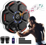 FOOING Smart Musikboxmaschine mit Bluetooth, LED-Licht & Geschwindigkeitsstufen f&uuml;r Erwachsene & Kinder, Trainingsger&auml;t zum Stressabbau mit Boxhandschuhen f&uuml;r Heimtraining