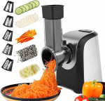COOCHEER Electric Vegetable Slicer, Vegetable Slicer, 150 W Electric Kitchen Grater, Chopper, Vegetable Rasp with 5 Cone Blades