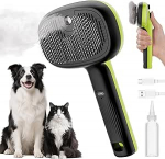 pecute Cat Brush with Steam, multifunktsionaalne kasside auruhari, kassihari koos suure mahutavusega veepaagiga, auruhari Cat Massage Comb for Long Hair Dogs Cats, Cool Mist Only (roheline)