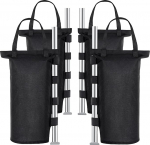 Mrrihand Pack of 4 liivakotti t&auml;itmiseks, Gazebo kaalud 1680D Oxfordi liivakottide kaalumiseks, liivakoti kaalumine pika v&ouml;&ouml;ga Pop-Up Flat Gazebo telgi p&auml;ikesevarju jaoks, must, (YS-045)