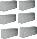 Hanhan Soft Velvet Chair Cover Dustproof Elastic Stain Resistant Armrest Protector Removable Sofa Armrest Covers for Furniture (Khaki)