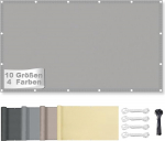 Markiis Veekindel ristk&uuml;likukujuline koos aasadega, markiisikangas 95% UV-kaitse, p&auml;ikesekaitse markiis rebenemiskindel ilmastikukindel k&ouml;iega r&otilde;dule Patio Garden, helehall, 2 x 3,5 m