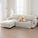 H.Versailtex Frenchoak Sectional Diivan Slipcovers 2 t&uuml;kki Corner Diivan Cover L kuju istme laius 98 tolli (vasakpoolne Chaise Longue + 3 istekoha diivan kate, 100% veekindel)