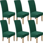 Colorxy Spandex kangast Stretch s&ouml;&ouml;gitool Slipcovers Home Decor Set of 4, Velvet, Dark Green, 6-Large US
