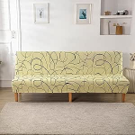 LJQAIZYL Sofabezug Ohne Armlehnen rutschfest 3/2 Sitzer Stretch Futon Sofabett&uuml;berzug Ohne Armlehne Polyester Spandex Faltbar Sofabezug Futon-Sofa-Sitzbez&uuml;ge F&uuml;r klappbares Schlafsofa (150-190cm,M)