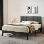 Z-hom polsterdatud voodi 120 x 200 cm kaheinimesevoodi, 32,5 cm k&otilde;rge voodi 120 x 200 cm puidust lamelliraamiga, reguleeritava k&otilde;rgusega peatugi, kompaktne pakend ja lihtne kokkupanek.