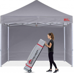 Mastercanopy Pop-Up Gazebo, 3 x 3 m, kokkupandav Gazebo, telk, peotelk 4 k&uuml;lgseina ja k&uuml;lgpaneelidega turu, aia, &otilde;ue jaoks, Hall