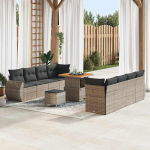 Modulaarne pol&uuml; rotangist aiasohva komplekt koos pehmendusega, hall matt - mugav ja UV-stabiilne Model3363798