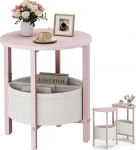 Vagusicc V&auml;ike &uuml;mmargune k&uuml;ljelaud, Aktsentne k&uuml;ljelaud hoiukorviga, 2-st komplekt, Pool &uuml;mmargune kohvilaud, k&uuml;ljelaud, poolkuu &ouml;&ouml;kapp, kaasaegne &ouml;&ouml;kapp, kohvilaud elutuppa