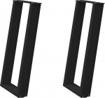 Mudel 4012780 Konsoolilaua jalad mustast terasest 38 x 72-73 cm konsoolilauale koos tasandusjalgadega