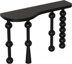 Retro konsoollaud, must, kitsas geomeetrilise raamiga konsoollaud, t&auml;ispuidust, lihtne kokkupanek, sobib ideaalselt diivani taha, elutuppa, esikusse, koridori (120 cm / 47 tolli)