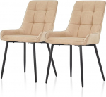 TUKAILAI s&ouml;&ouml;gitoa toolid, komplekt 2 kunstnahast, pehmendatud istmega k&ouml;&ouml;gitoolid, polsterdatud tool seljatoega ja metalljalgadega, elutoa tool, vaba aja tool k&ouml;&ouml;ki, s&ouml;&ouml;gituppa, elutuppa