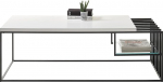 Robas Lund kohvilaud valge matt lakitud metallraam must B x K x S 120 x 40 x 60 cm