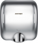 anydry 2800 Classic Electric Hand Dryer Automatic 8-12 Seconds Quick Dry Wall Mounted Polishing Stainless Steel 1400-1650W