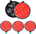 UAYESOK kleepuv asendaja raadiohoidja auto jaoks, 78 mm (3,1 tolli) kleepuv kleepuv armatuurlaua iminapad baas 3M kleepuv padjad ketas raadio / Walkie Talkie / GPS / telefon (pakend 5)