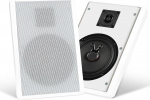Pronomic FLS-540 WH Flat Panel Wall Speaker Pair (HiFi Flat Speaker, 2-Way Box, 5,25 tolli/133 mm Woofer, 1,2 tolli/30 mm Tweeter, 25/50 Watt (RMS/Peak), Pole Post Connection) Valge