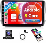 6G+128G 8 Core Wireless Carplay Android autoraadio Peugeot 2008 208 2012-2018 10,1-tolline autoraadio traadita Android auto navigatsiooniga GPS WiFi peeglilink Bluetooth FM/RDS/DSP EQ/USB/SWC tagumine vaade