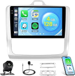 2 + 32 GB Android 15 Autoraadio traadita Carplay koos navigatsioonis&uuml;steemiga Ford Focus Exi MT 2 3 Mk2/Mk3 2004-2011 9-tolline autoraadio stereo koos WiFi Android Auto Bluetooth FM RDS Mirror Link DSP tagumine
