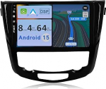 [4GB + 64GB] Android 14 autoraadio Nissan X-Trail Qashqai j11 Rouge 2014-2018-[Integreeritud CarPlay/Android Car/DSP/GPS]-10.1-tolline IPS 2.5D kaamera + MIC-DAB / Mirror Link / Bluetooth 5.0 / 360 kaamera