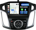 Android 14 IPS autoraadio Ford Focusile (2012-2017) - 4G+64G - Sisseehitatud DSP/Carplay/Android auto - LED kaamera + mikrofon - 9-tolline 2 DIN - rooliratta juhtimine Dual Band WiFi DAB 360-CAM Fast Boot