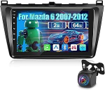 Autoradio Mazda 6 2007-2012, [2G+64G] Android 9-tolline puutetundlik autoraadio traadita Carplay ja Android Car/Bluetooth/WiFi/Bluetooth/EQ/FM RDS raadioga.