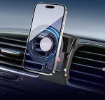 XUKEY auto mobiiltelefoni hoidik VW-le, 360&deg; p&ouml;&ouml;ratav auto mobiiltelefoni hoidik ohul&uuml;litile Clip-On paigaldamine Lihtne ja fikseeritud magnetiline mobiiltelefoni hoidik Mag-Safe metallplaadiga (VW Golf 6 2009)
