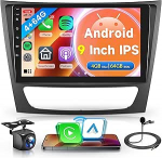4G + 64G juhtmevaba Carplay Android autoraadio Mercedes Benz E/G/CLK/CLS klassile W209 W211 W219 W463 2002-2010 9-tolline autoraadio Android auto navigatsiooniga GPS WiFi Bluetooth FM/RDS/32EQ/USB/SWC tagumine osa