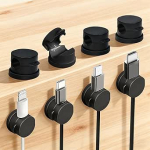 8 isekleepuva kaablihoidja pakett, lihtne kasutada ja p&ouml;&ouml;ratav, reguleeritavad kaabliklambrid, sobivad laadimiskaablitele, USB-kaablitele, HDMI-kaablile kui kaabli korraldaja, sobib autodesse, kontoritesse.