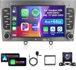 4G 64G VECHTEL 7-tolline Bluetooth autoraadio Peugeot 408 2010-2012/308 T7 2007-2013 Carplay Android auto, DSP EQ, WiFi GPS, Mirror Link, RDS/FM raadio 2 DIN koos AHD tagurduskaameraga