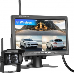 CAMECHO traadita tagurduskaamera, 7-tolline TFT LCD monitor ja parkimiskaamera IP68K veekindel auto tagurduskaamera raadio, 1080P HD &ouml;&ouml;vaatlus 120&deg; lai nurk autole/veokile/veokile/autole/kaubikule/haagissuvilale/elamule