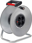 BRENNENSTUHL Enrouleur 4 prises silver tambour vide