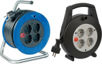 Brennenstuhl Garant kompaktne kaablipooli / 4 pistikupesa ja Vario Line 4-kohaline kaablikarp / minikaablipooliga (majapidamises kasutatav sisekaablipooliga, 5 m kaablit, Made in Germany) must/hall
