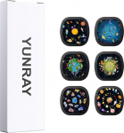 YUNRAY Realistlik t&auml;histaeva kettad komplekt, 5K Ultra HD kettad koduplanetaariumi t&auml;histaeva ja udukogude projektsioonid Galaxy Projector Pro jaoks, 6 t&uuml;kki (lapsed)