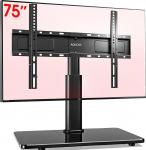 AOKCOS TV Stand k&otilde;rgus 900 mm 32-55 65 75-tollise teleri jaoks Kallutatav p&ouml;&ouml;rlev k&otilde;rgus reguleeritav teleri statiiv Universal TV Stand Max VESA 600 x 400 mm 45 kg (must)