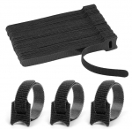 Wiederverwendbare Kabelbinder, verstellbare Kabelbinder, schwarze Klett-Kabelbinder, Mehrzweck-Kabelbinder, Kabel-Organizer f&uuml;r PC, Handys, Computerkabel-Management, 100 St&uuml;ck