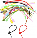 hankekaart 20 St&uuml;ck 17,8 cm Silikon-Kabelbinder, wiederverwendbare Kabelbinder, Kabelbinder, Kabelwickel, Management-Organizer f&uuml;r Zuhause, B&uuml;ro, K&uuml;che, Lebensmitteltasche, gemischte Farben