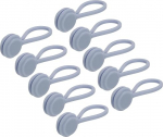 hankekaart Magnetilised kaabliklambrid, 4,3 x 0,6 tolli, hallid magnetilised kaabliklambrid, korduvkasutatavad kaabliklambrid koju, k&ouml;&ouml;ki, kontorisse, 10 tk.