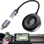 Juhtmevaba CarPlay adapter iPhone 17 16e 15 jaoks, Car-Play kaabli jaoks iOS Dongle Convert Factory Wired for CarPlay to Wireless Plug & Play, &uuml;hildub autodega alates 2015. aastast ja iPhone'ile