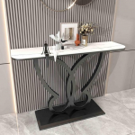 Konsolentisch Sofatisch Eingangstisch mit Schmetterlings-Metallrahmen, moderner Konsolen-Akzenttisch