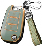 ontto auto v&otilde;tmekaane sobib Citroen C4L Cactus C2 C5 C3 Peugeot 307 308 RCZ 508 408 2008 Ople Corsa Zafira Combo Remote Control Key Fob TPU v&otilde;tmekaane v&otilde;tmekaane, roheline